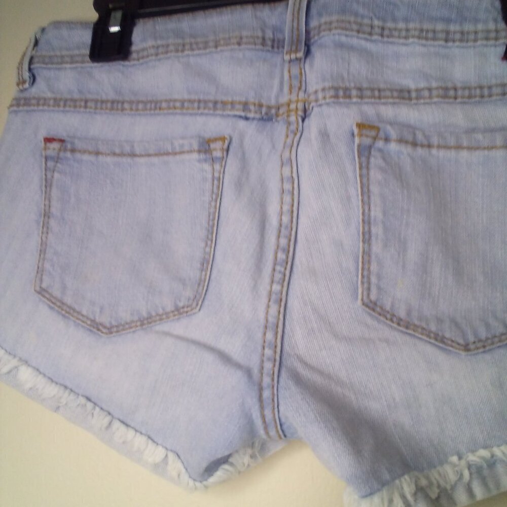 Stone Love Blue Jeans Shorts Juniors 9 Cheeky Light Wash Blue - Picture 12 of 14